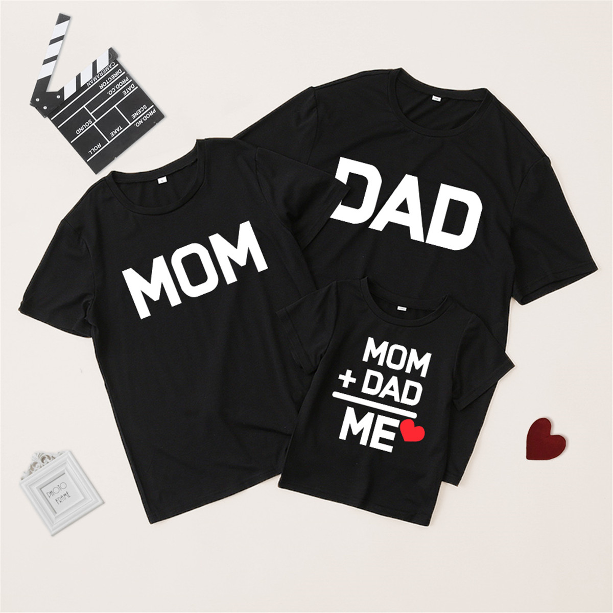 function6-Causal Letter Pattern Print Family Matching Tees Wholesale