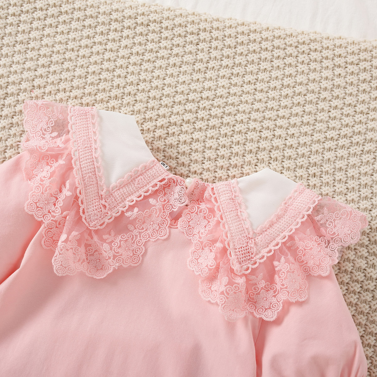 Kids Girls Summer Cute Lace Cotton Shirt Wholesale