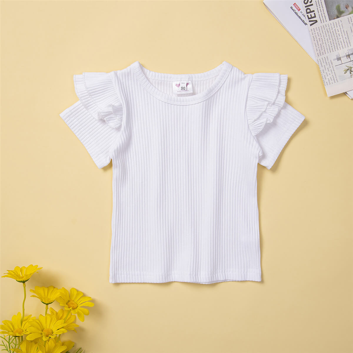 function1-Toddler Girl Polka dot Solid Heart-shaped Top & Overalls Wholesale