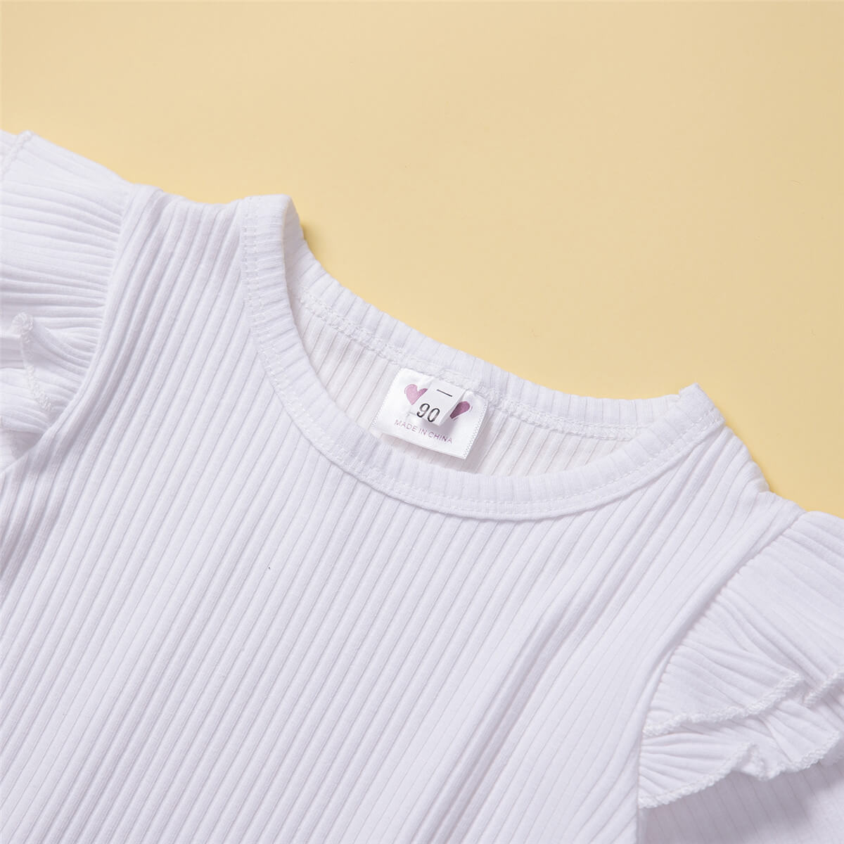 function1-Toddler Girl Polka dot Solid Heart-shaped Top & Overalls Wholesale