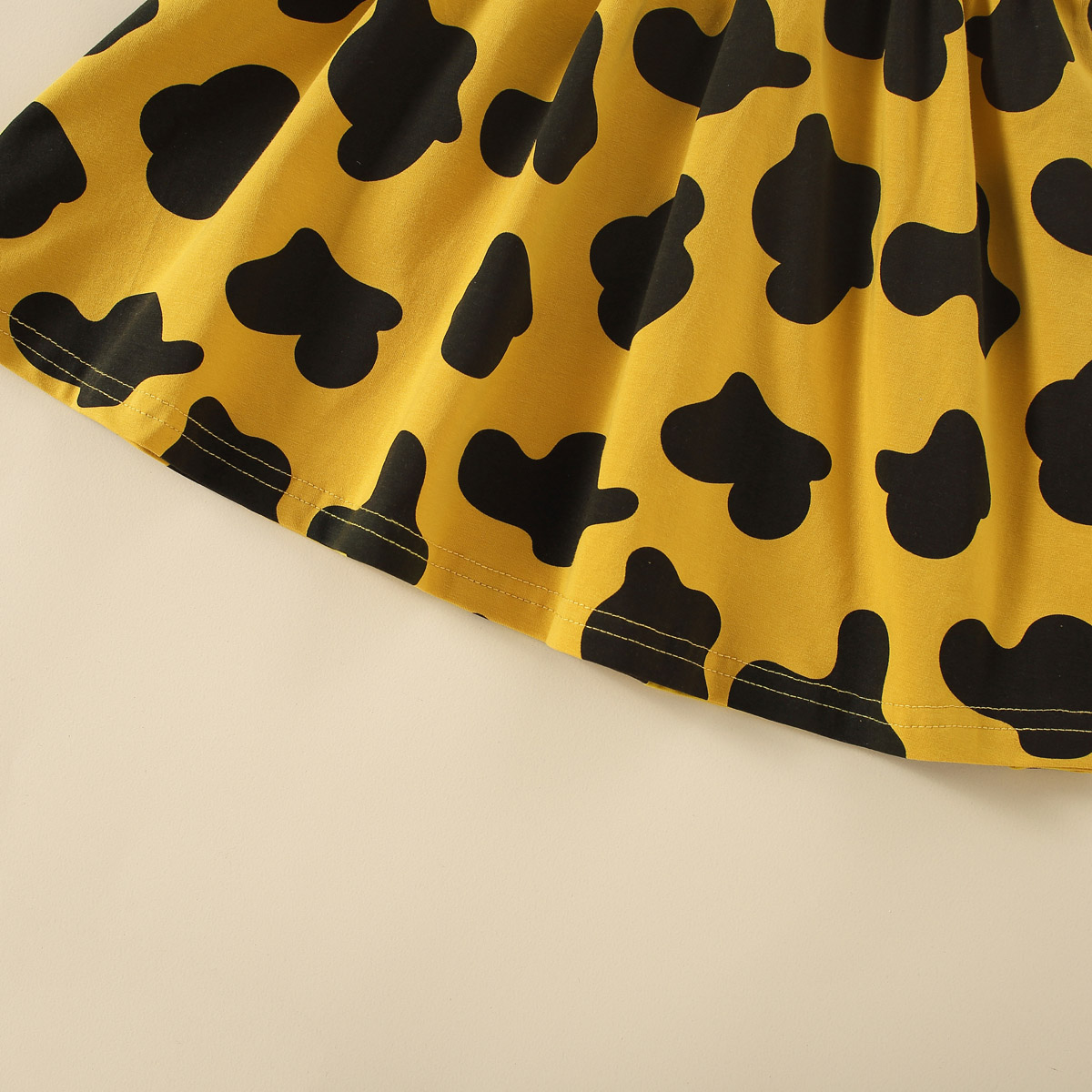 hibobi Girl Baby Yellow Print Patchwork Dress & Cute Calf Wholesale